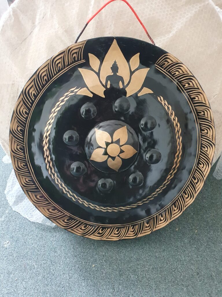 zwart lotus buddha 60cm